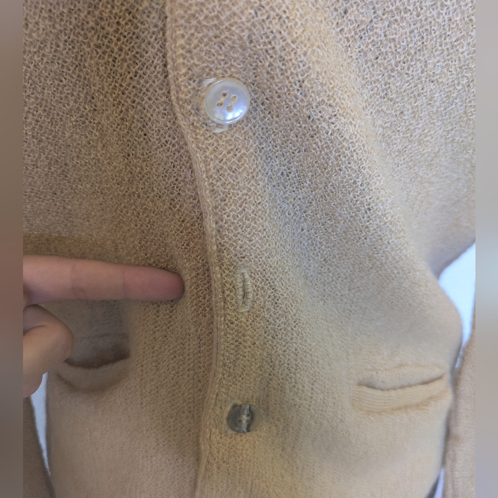 1940s/50s Mohpac Campus Fur Collar Cardigan - Picture 9 of 13